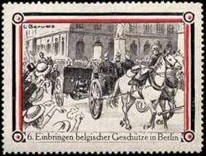 Seller image for Reklamemarke Einbringen belgischer Geschtze in Berlin for sale by Veikkos