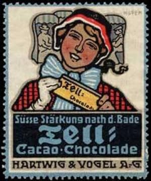 Imagen del vendedor de Reklamemarke Ssse Strkung nach dem Bade Tell Schokolade a la venta por Veikkos