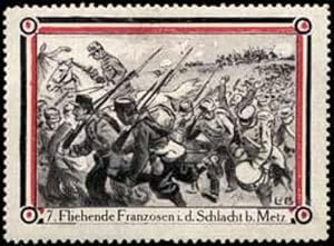 Seller image for Reklamemarke Fliehende Franzosen in der Schlacht bei Metz for sale by Veikkos