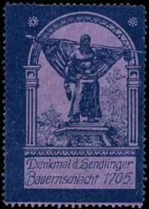 Bild des Verkufers fr Reklamemarke Denkmal der Sendlinger Bauernschlacht 1705 zum Verkauf von Veikkos