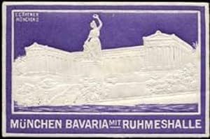 Bild des Verkufers fr Reklamemarke Bavaria mit Rumeshalle zum Verkauf von Veikkos