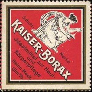 Seller image for Reklamemarke Kaiser - Borax Idealmittel zur Haut - und Krperpflege for sale by Veikkos