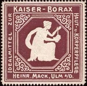 Imagen del vendedor de Reklamemarke Kaiser - Borax Idealmittel zur Haut - und Krperpflege a la venta por Veikkos