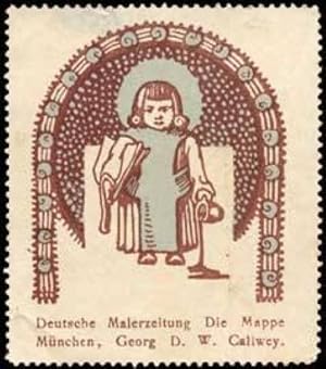 Seller image for Reklamemarke Deutsche Malerzeitung: Die Mappe for sale by Veikkos