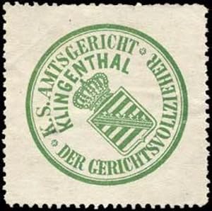 Seller image for Siegelmarke Der Gerichtsvollzieher - K. Schs. Amtsgericht Klingenthal for sale by Veikkos