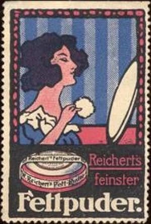 Seller image for Reklamemarke Reicherts feinster Fettpuder for sale by Veikkos