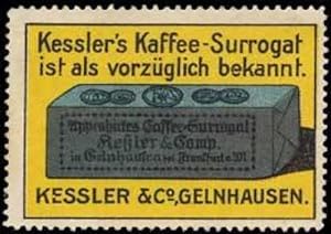 Bild des Verkufers fr Reklamemarke Kesslers Kaffee Surrogat zum Verkauf von Veikkos