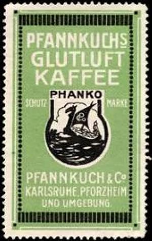 Bild des Verkufers fr Reklamemarke Pfannkuchs Glutluft Kaffee Phanko zum Verkauf von Veikkos