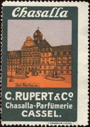 Imagen del vendedor de Reklamemarke Das Rathaus Kassel - Chasalla-Parfmerie a la venta por Veikkos