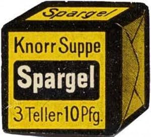 Bild des Verkufers fr Reklamemarke Spargel Knorr Suppe zum Verkauf von Veikkos