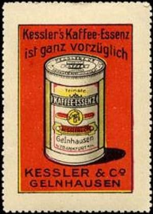 Bild des Verkufers fr Reklamemarke Kesslers Kaffee - Essenz ist ganz vorzglich zum Verkauf von Veikkos