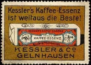 Bild des Verkufers fr Reklamemarke Kesslers Kaffee-Essenz zum Verkauf von Veikkos