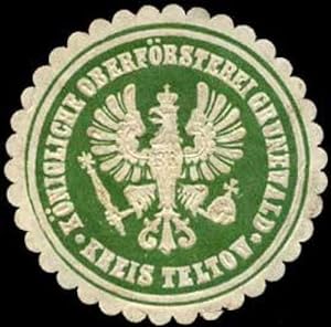 Bild des Verkufers fr Siegelmarke Knigliche Oberfrsterei Grunewald - Kreis Teltow zum Verkauf von Veikkos