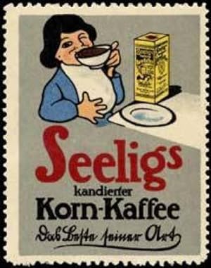 Seller image for Reklamemarke Kind trinkt Seeligs Korn-Kaffee for sale by Veikkos