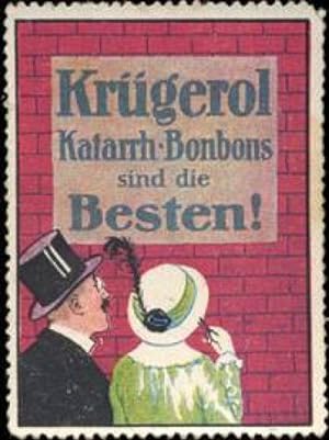 Image du vendeur pour Reklamemarke Krgerol Katarrh - Bonbons sind die Besten mis en vente par Veikkos