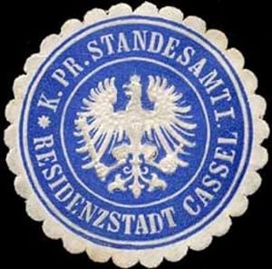 Seller image for Siegelmarke K. Pr. Standesamt I. - Residenzstadt Kassel for sale by Veikkos