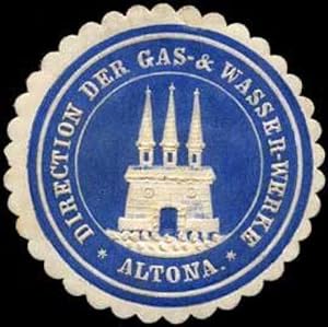 Bild des Verkufers fr Siegelmarke Direction der Gas - & Wasser - Werke - Altona zum Verkauf von Veikkos