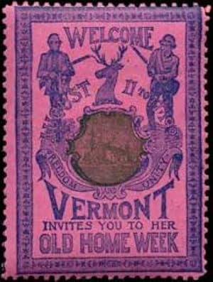 Bild des Verkufers fr Reklamemarke Welcome Vermont zum Verkauf von Veikkos