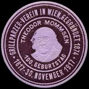 Bild des Verkufers fr Reklamemarke Theodor Mommsen zum Verkauf von Veikkos