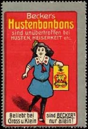 Seller image for Reklamemarke Beckers Hustenbonbons for sale by Veikkos