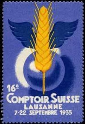 Seller image for Reklamemarke 16e Comptoir Suisse - Schweiz for sale by Veikkos