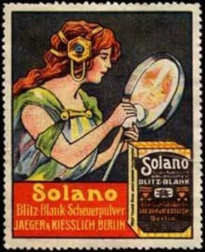 Bild des Verkufers fr Reklamemarke Solano Scheuerpulver zum Verkauf von Veikkos