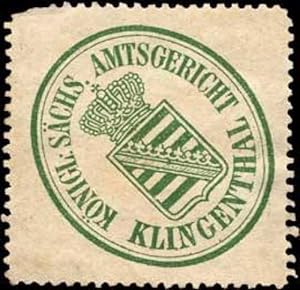 Seller image for Siegelmarke Kniglich Schsisches Amtsgericht Klingenthal for sale by Veikkos
