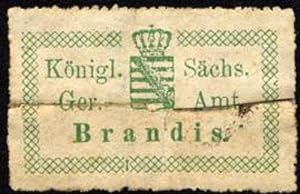 Bild des Verkufers fr Siegelmarke Kniglich Schsische Ger. - Amt Brandis zum Verkauf von Veikkos