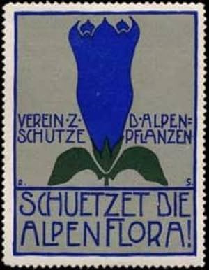 Imagen del vendedor de Reklamemarke Schtzet die Alpenflora a la venta por Veikkos