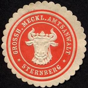 Immagine del venditore per Siegelmarke Grossherzoglich Mecklenburgische Amtsanwalt - Sternberg venduto da Veikkos