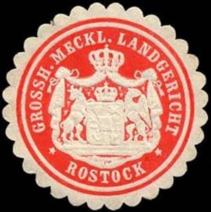 Bild des Verkufers fr Siegelmarke Grossherzoglich Mecklenburgische Landgericht - Rostock zum Verkauf von Veikkos