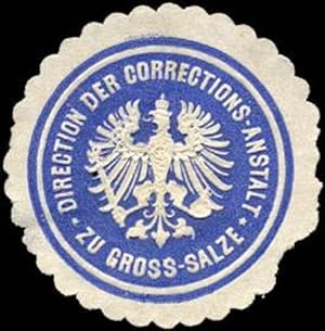 Bild des Verkufers fr Siegelmarke Direction der Corrections - Anstalt zu Gro Salze zum Verkauf von Veikkos