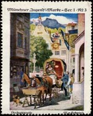 Seller image for Reklamemarke Hochzeitsreise for sale by Veikkos