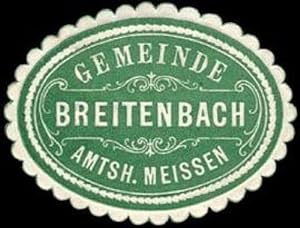 Bild des Verkufers fr Siegelmarke Gemeinde Breitenbach - Amtshauptmannschaft Meissen zum Verkauf von Veikkos