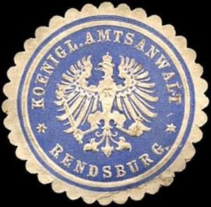 Bild des Verkufers fr Siegelmarke Koeniglicher Amtsanwalt - Rendsburg zum Verkauf von Veikkos