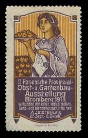 Bild des Verkufers fr Reklamemarke II. Posensche Provinzial - Obst - und Gartenbau - Ausstellung zum Verkauf von Veikkos