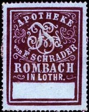 Seller image for Siegelmarke Apotheke von F. Schrader - Rombach in Lothringen for sale by Veikkos