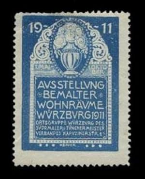 Seller image for Reklamemarke Ausstellung - Bemalter Wohnrume for sale by Veikkos