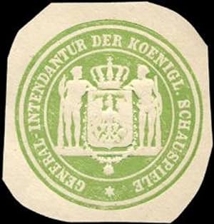 Bild des Verkufers fr Siegelmarke General - Intendantur der Koeniglichen Schauspiele zum Verkauf von Veikkos
