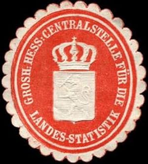 Bild des Verkufers fr Siegelmarke Grossherzoglich Hessische Centralstelle fr die Landes - Statistik zum Verkauf von Veikkos