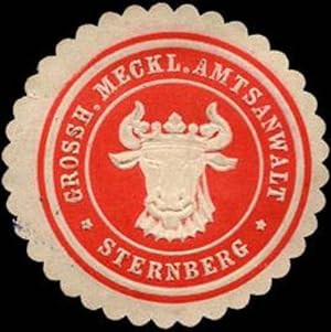 Bild des Verkufers fr Siegelmarke Grossherzoglich Mecklenburgischer Amtsanwalt - Sternberg zum Verkauf von Veikkos