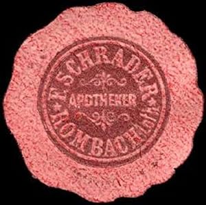 Seller image for Siegelmarke F. Schrader - Apotheker - Rombach / Lothringen for sale by Veikkos