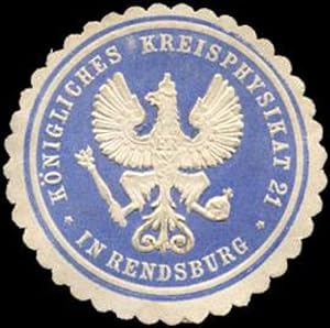 Bild des Verkufers fr Siegelmarke K. Kreisphysikat 21 in Rendsburg zum Verkauf von Veikkos