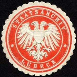 Bild des Verkufers fr Siegelmarke Staatsarchiv - Lbeck zum Verkauf von Veikkos