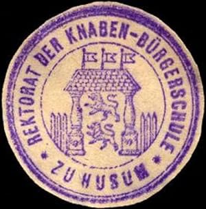 Seller image for Siegelmarke Rektorat der Knaben - Brgerschule zu Husum for sale by Veikkos