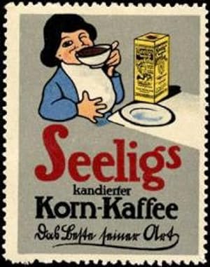 Seller image for Reklamemarke Kind trinkt Seeligs kandierter Korn-Kaffee for sale by Veikkos