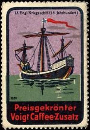 Seller image for Reklamemarke Englisches Kriegsschiff for sale by Veikkos