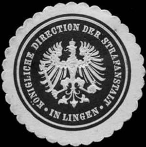 Bild des Verkufers fr Siegelmarke Knigliche Direction der Strafanstalt in Lingen zum Verkauf von Veikkos