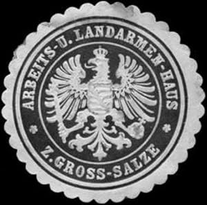 Bild des Verkufers fr Siegelmarke Arbeits - und Landarmenhaus zu Gro Salze zum Verkauf von Veikkos