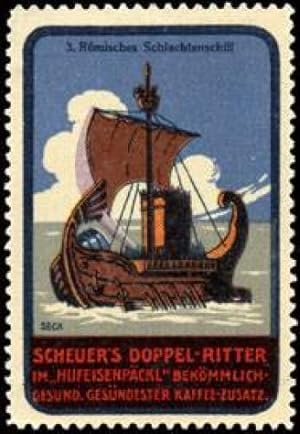 Seller image for Reklamemarke Schiff Serie Nr. 3. Rmisches Schlachtenschiff for sale by Veikkos